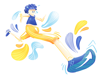 Running Illustration 🏃 character graphic illustration noise person runner running