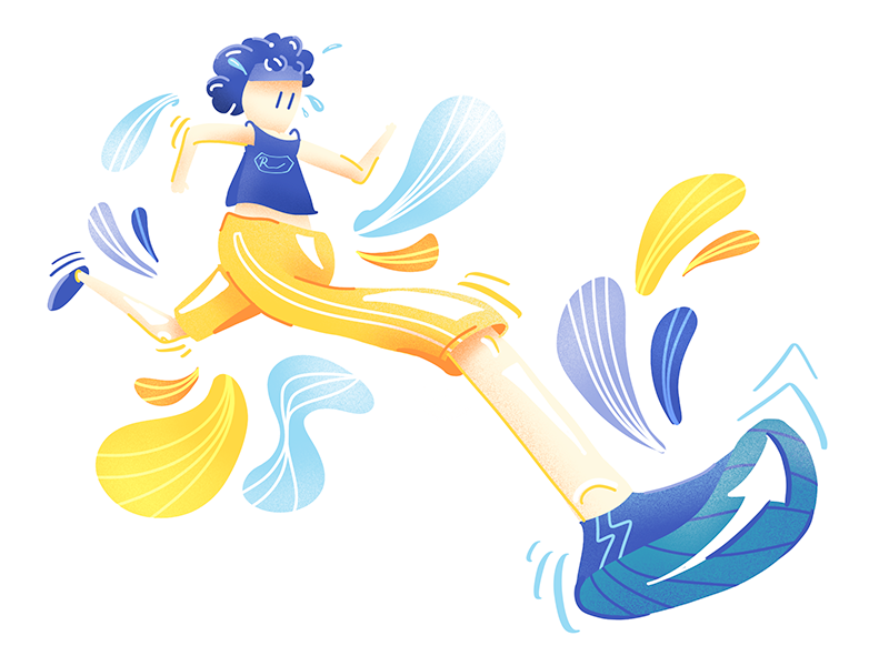 Running Illustration ๐ graphic noise runner running illustration person character