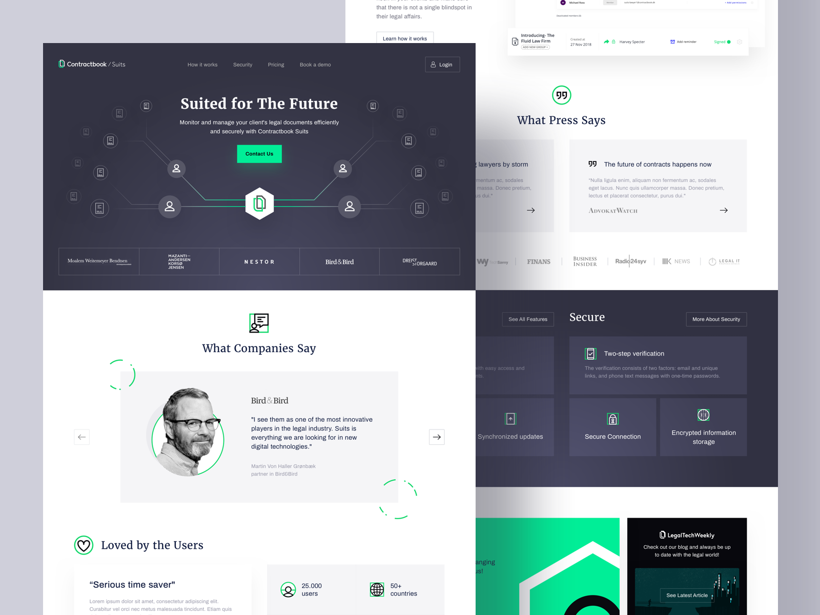 Contractbook Suits Site by Dominik Bednarz for Contractbook on Dribbble