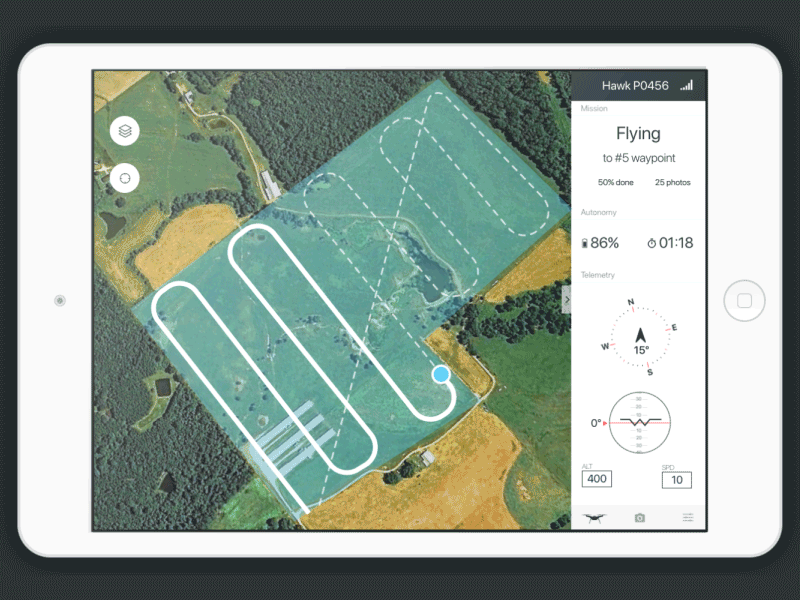 UAV scouting flight by Andrew Horuzhii on Dribbble