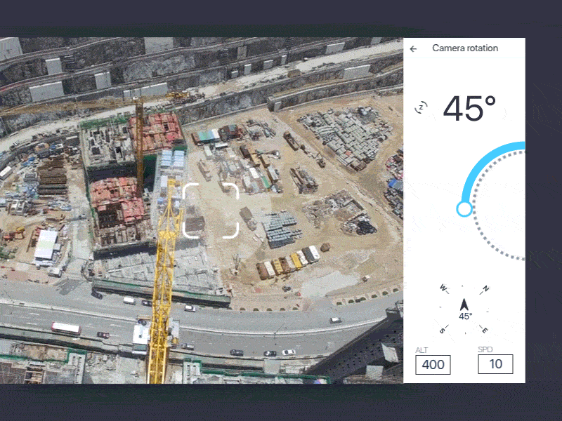 Camera's gimbal control