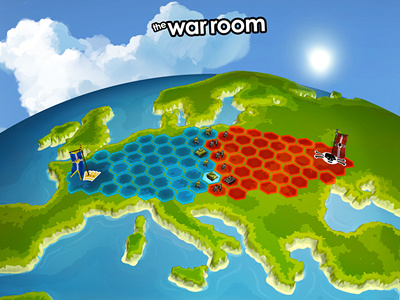 War Room - Meta Game board game earth europe game globe map meta game strategic ui