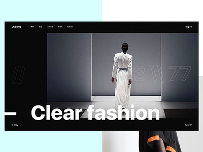 Queenq. black concept design digital e commerce fashion minimalism shop shop design shop online store store design typography ui ux website