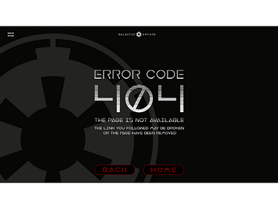 Daily UI #8 - 404 Error 008 404 dailyui empire error galactic star ui wars