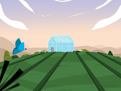 Greenhouse animation 2d brush character concept design farm flat greenhouse illustration