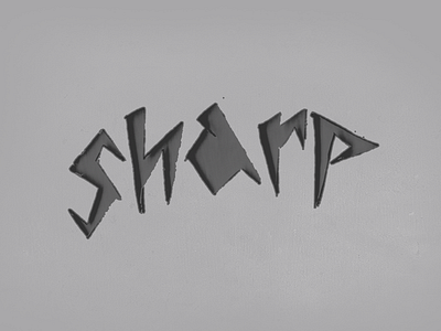 Word of the day: Sharp hand cut hand drawn sharp type typography word a day