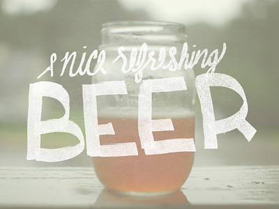 thirsty? beer hand drawn type refreshing summer type typography