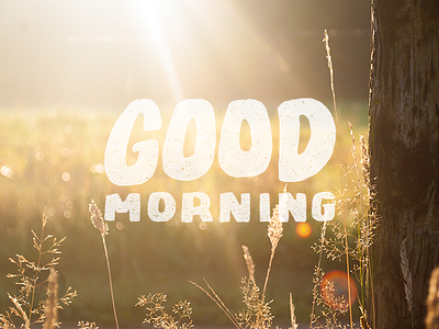 Good Morning Typography by Russ Pate on Dribbble