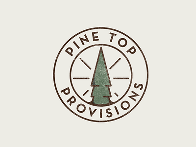 Pine Top badge emblem illustration logo pine pine top pine tree provisions tree vector