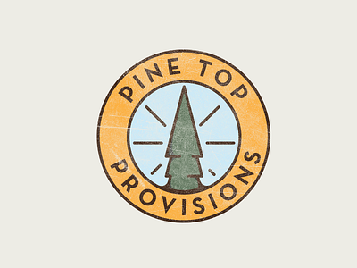 Pine Top Full Color badge emblem illustration logo pine pine top pine tree provisions tree vector