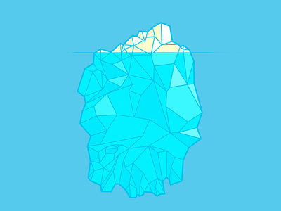 Brand Is Nothing iceberg illustration polygon vector