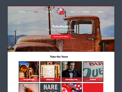 Tako Homepage homepage ui web web design wier stewart wierstewart