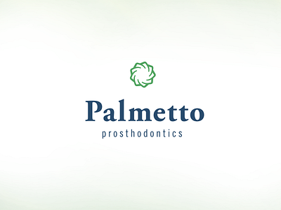 Palmetto Prosthodontics Logo brand identity logo palmetto prosthodontics wierstewart