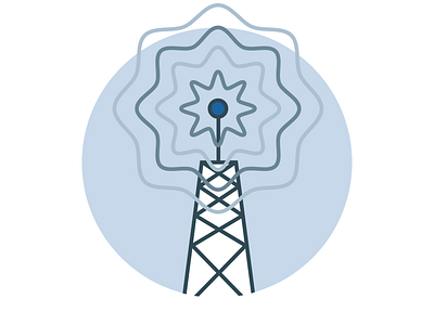 Step Three: Implement antenna illustration radio web design