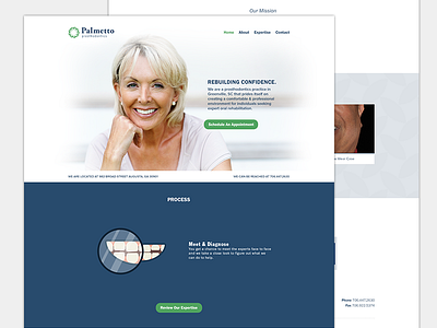 // 01*20 // Palmetto Prosthodontics Website branding design responsive ux web web design website wordpress