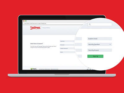 Taxslayer Registration design taxslayer ui ui design web web design wierstewart