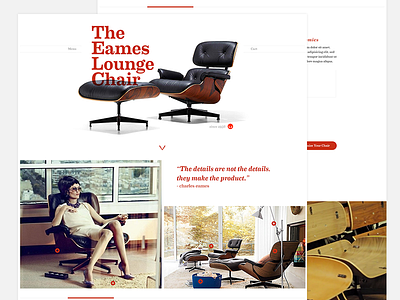 Eames Lounge Chair Web ui ui design web web design