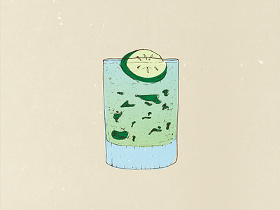 Cool As A Cucumber Illustration cocktail cucumber design illustration web web design wierstewart