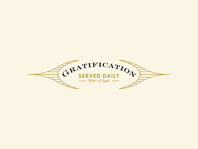 Gratification Badge badge design typography web web design wier stewart