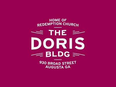 Doris Bldg Badge augusta badge branding design logo