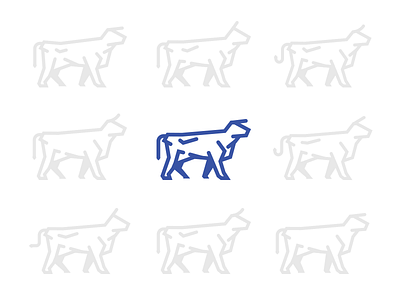 Cow Illustration branding cow design icon illustration teepee farms