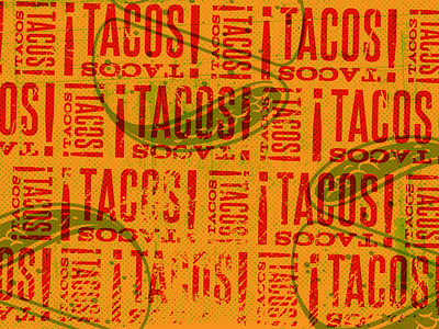 TacosTacos! Pattern branding design grunge illustration logo pattern taco tacostacos! type