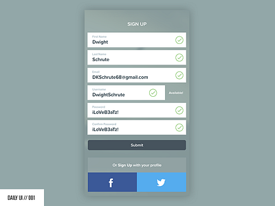 DAILY UI // 001: Sign Up daily ui mobile product design sign up ui user interface