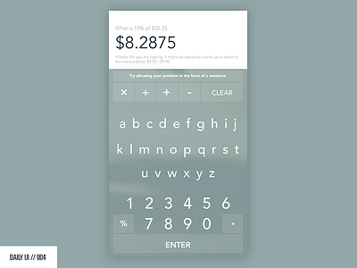 DAILY UI // 004: Calculator calculator daily ui mobile mobile design product design ui user interface