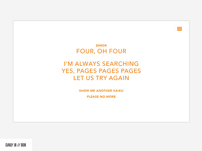 DAILY UI // 007: 404 404 daily ui ui user interface web web design