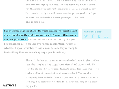 DAILY UI // 010: Social Share