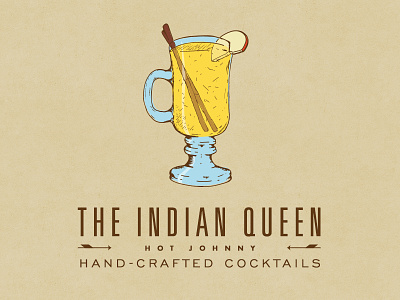 Indian Queen Drink Illustrations: Hot Johnny cocktail drinks illustration