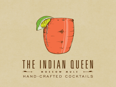 Indian Queen Drink Illustrations: Moscow Mule cocktail drinks illustration