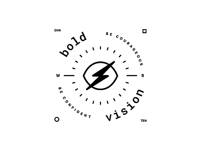 Bold Vision Lock Up badge bold vision eye lightening bolt lockup logo