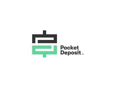 Pocket Deposit 02 brand branding cash deposit design logo money pocket deposit