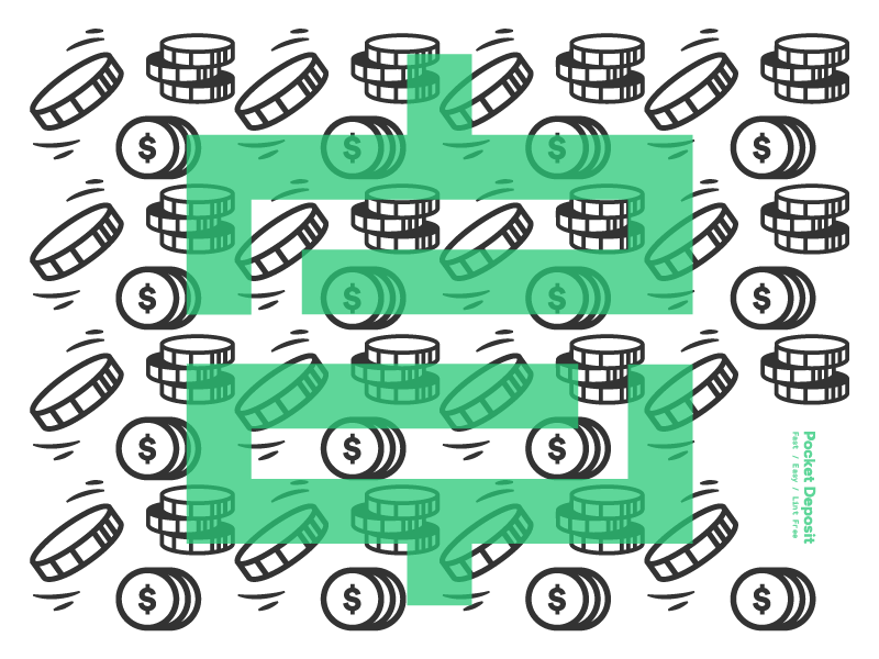 Pocket Deposit 06 pocket deposit design deposit money cash branding brand logo pattern