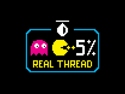 Real Thread Pacman Shirt 8bit brand brand design design graphic design pacman pixel pixel art real thread tshirt tshirt art tshirt design