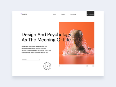 Design & Psychology concept creative design desktop landing mainpage ui ux uxui web web design