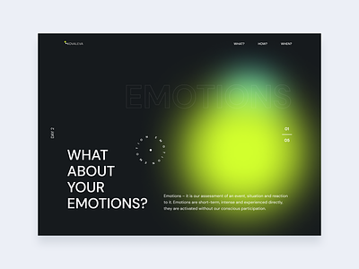 Emotional main page black creative design desktop emotional design landing landingpage mainpage neon neon colors trend ui ux uxui web web-design