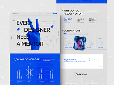 Supermentor/ Landing page design 3d cinema4d creative design illustration landing ui ux uxui web web design