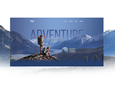 Main page (Adventure) design landing mainpage ui web