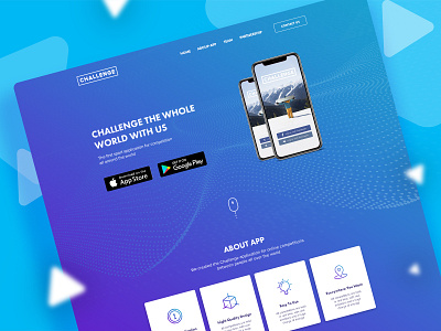 Challenge - landing page app design desktop gradient background interface landing landingpage mainpage ui ui web web design landing ux uxui web web design website