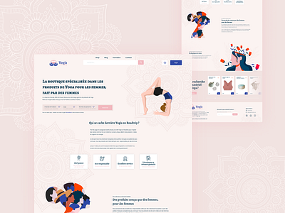 Redesign Yogis on roadtrips e commerce homepage landing minimal redesign store web design woman yoga