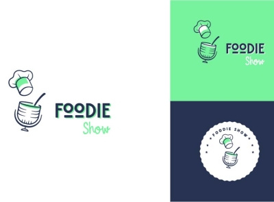 Foodie Show bordeaux branding design food logo media radio show typography vector