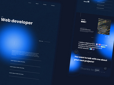 Portfolio website - landing page Concept