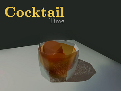 A glass of cocktail 3d alcohol bar blender brand brevage cocktail da design drink graphic design illustration liquor ui
