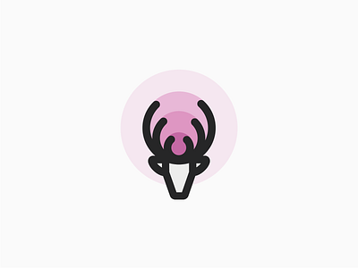 OH, DEER badge deer deer logo flatdesign icon illustration nature thicklines vector