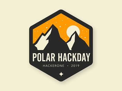 POLAR DAY badge branding day flat hackday illustration logo logo design nature polar snow typography vector