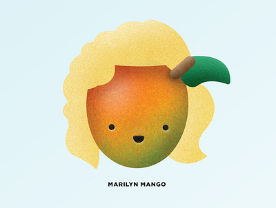 MARILYN MANGO character drawing food fruit illustration mango marilyn monroe painting procreate texture vector