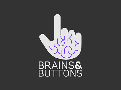 Brains And Buttons Logo blog brain logo mouse pointer tech ux