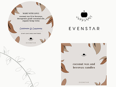Evenstar Candle Co branding illustration logo packaging typography